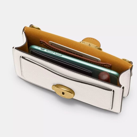 BRAND NEW WITH TAGS : Coach Tabby Crossbody Wristlet - Brass/Chalk - Picture 13 of 16